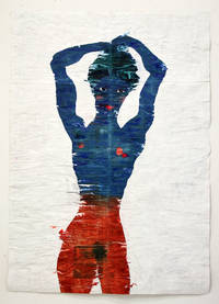 "Amphora", 2011, 154x110 cm, Bleistift, Aquarell und Wandfarbe auf Zeitung
